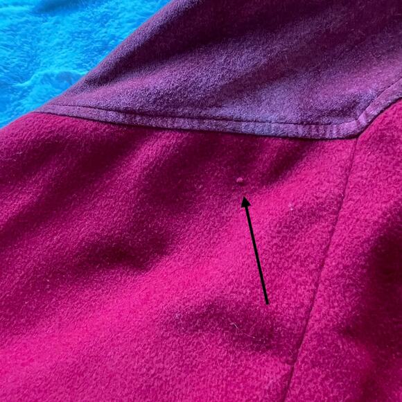 🔥Vintage 80s Fashion By Jill USA Wool Blend Leather shoulder Classic Overcoat - Picture 16 of 16